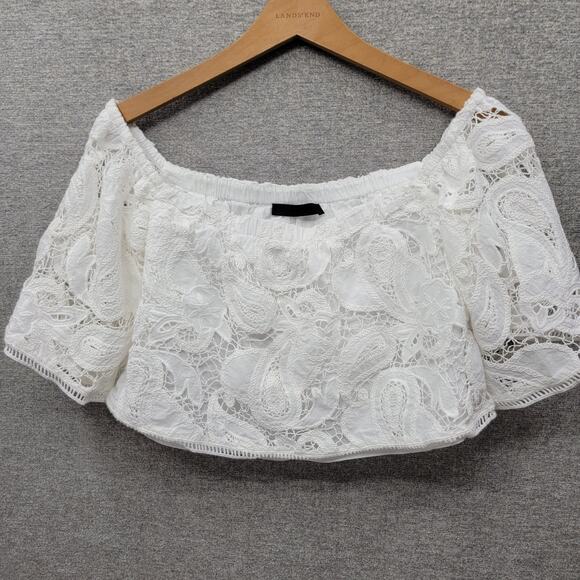 MO&Co LACE OFF THE SHOULDER TOP, SIZE M - Picture 2 of 7